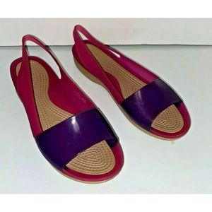 Crocs Open Toe Slingback Jelly Flats Sandals